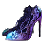 Violet crystalline shoes